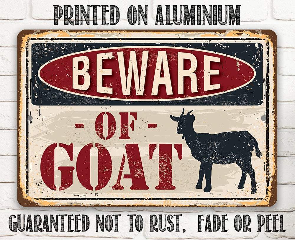 Beware of Goat Sign