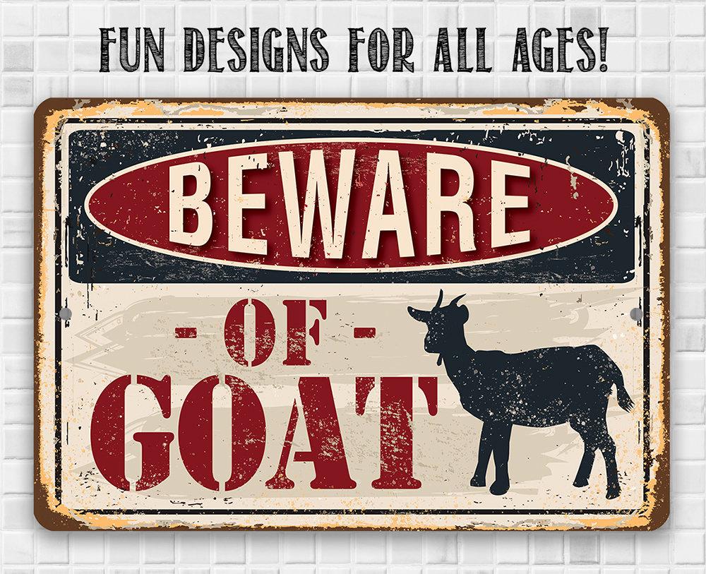 Beware of Goat Sign