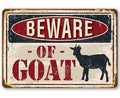 Beware of Goat Sign
