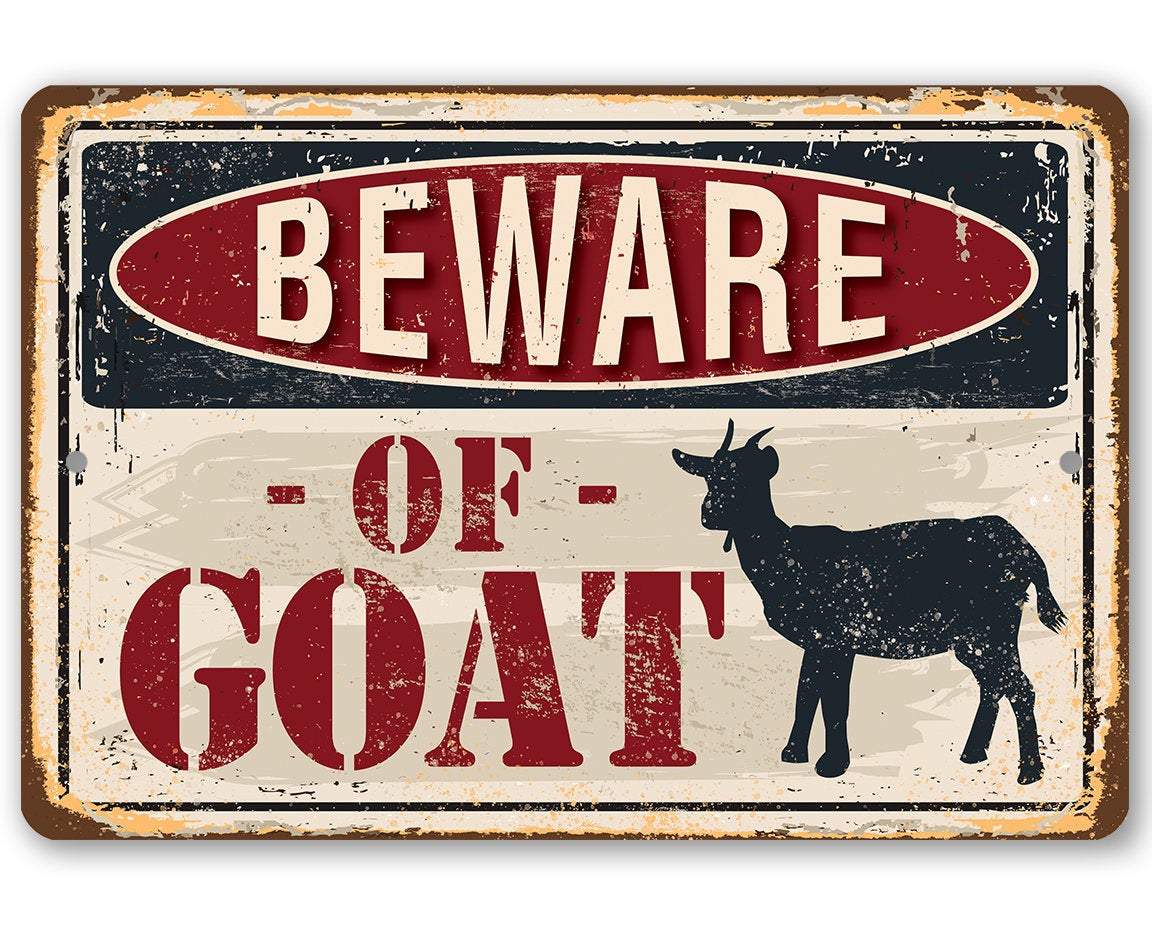 Beware of Goat Sign