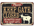 Keep Gate Closed Sign